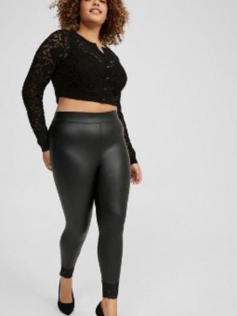 torrid Black Faux Leather Leggings